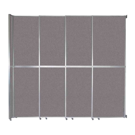 Versare Operable Wall Sliding Room Divider 12'8" x 12'3" Slate Fabric 1072419-2